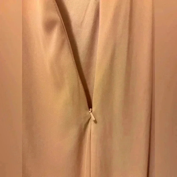 SQUARE NECK CHIFFON MAXI DRESS WITH CIRCLE SKIRT IN ROSE - PANTONE ROSE QUARTZ - Picture 11 of 12